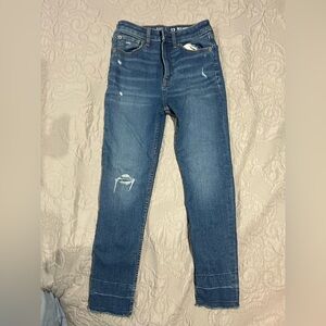 Gap Teen Sky High Skinny Ankle Jeans distressed 12